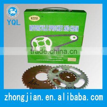 Motorcycle sprocket and chain,hebei,China for Pakistan market