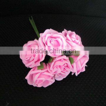 artificial hot pink EVA foam rose bunches