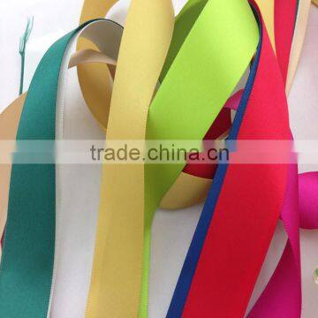 China factory wholesale cheap Bias Tape, single face polyester packaging colorful satin ribbon