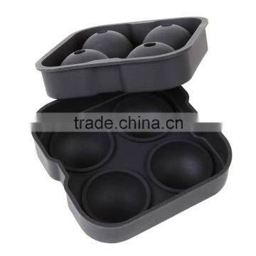 OEM 4 Cavities Cooking Tools Sphere Silicone Ice Ball Maker Cube Tray