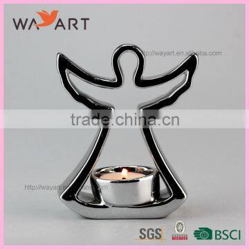 Human Shape Ceramic Wholesale Silver Candlesticks