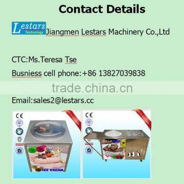 Double Flat Round Pans Fry Roll Ice Cream Machine photo-6