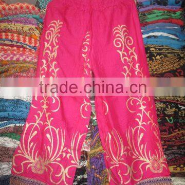 New hot sale Designer Aladdin Silk Harem Pants / Silk Sari Indian Women's Pants