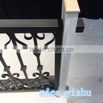 Powder coated ornamental square tube wrought iron fence panels on Alibaba online shopping