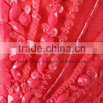 Luxurious Beads Sexy Elegant Girl Party Wear Western Evening Dress 2015 photo-6