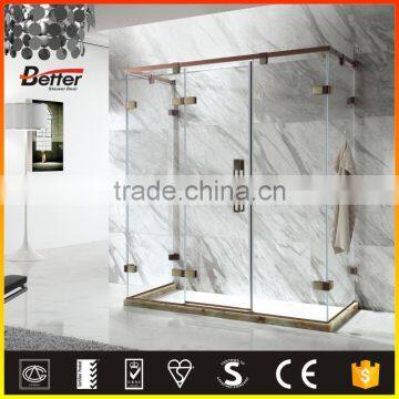 High Quality curved glass corner shower enclosures