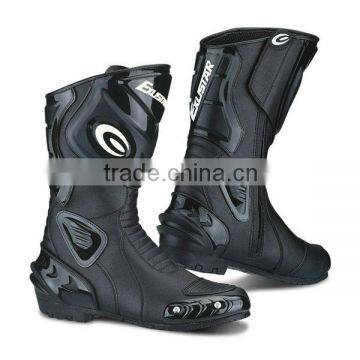 Racing motorcycle black boots