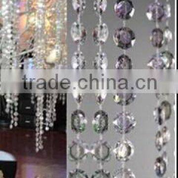 Shining crystal transparent iridescence bead string for wedding decoration