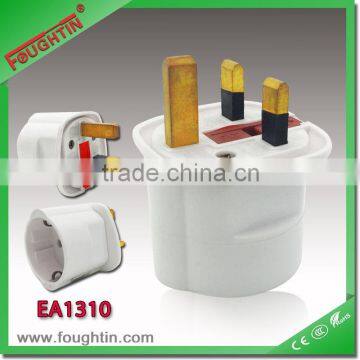 13A EU TO UK PLUG SOCKET ADAPTOR TRAVEL SOCKET