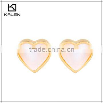 24kt Gold Plated Dubai Fashion Wholesale Heart Jewelry Stainless Steel Set photo-3