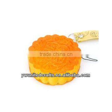 Fashion&charm simulation circle mooncake keyring