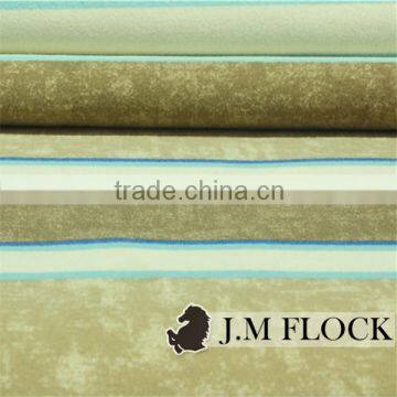 100% Polyester Stripe Pattern Print Flock Velvet Fabric Print Fabric for Sofa photo-5