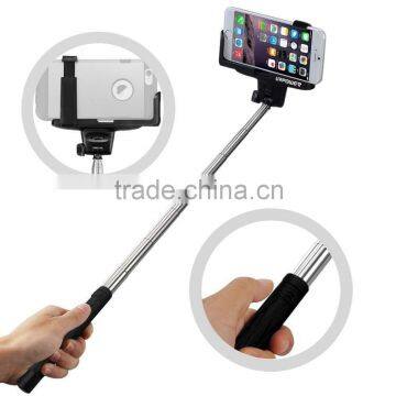 Trave portable aluminum flexibled 360 degree rotation smartphones selfie stick for IOS android