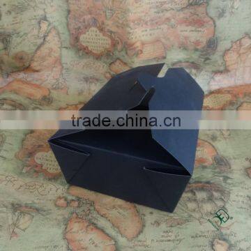 Disposable recycle black PE coated kraft paper lunch box