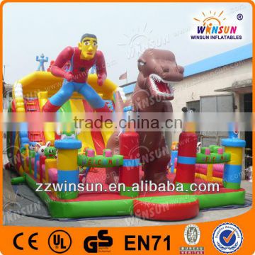 Protect Strip CE EN71 EN14960 EN15649 approved Wholesale Price 0.55mm PVC Commercial tarpaulin funny child slide