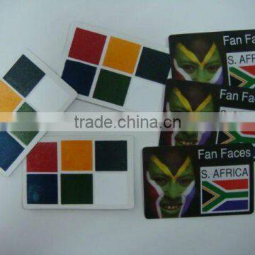 HOT Sporting colorful face paint card Sport supplies Europe Cup