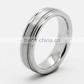 Best gift shiny polish pure titanium ring manufacturer