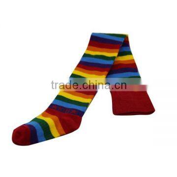 GSB-08 2015 High Quality Cotton Baby Thigh High Socks With Rainbow Design