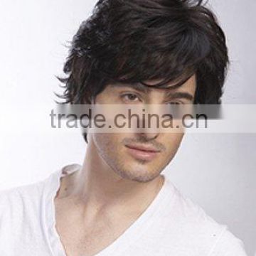 Men's toupee,synthetic hair lace wigs for men price