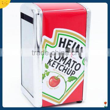 China supplier table tissue napkin dispenser quality metal table tissue dispenser