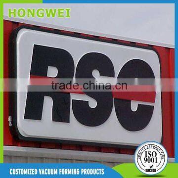 outdoor vacuum forming sign outside plastic sign board