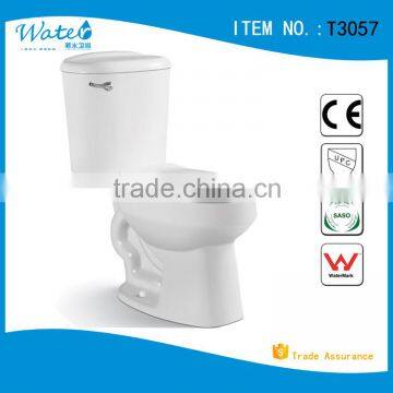 T3057 Siphonic Two Piece Toilet Bowl For Bathroom