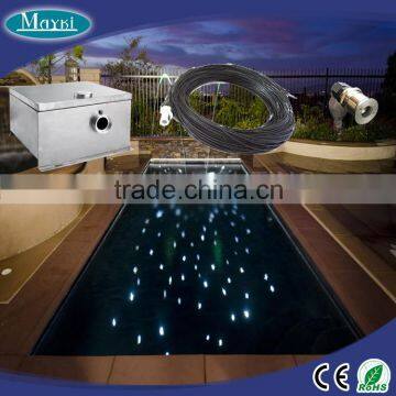 Swimming pool fiber optic star lighting with Mitsubishi end emiiting fibre and waterproof LED light engine