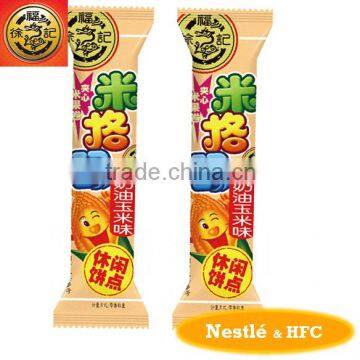 HFC 2651 bulk grain snack, crisp rice rolls with cream and corn flavor