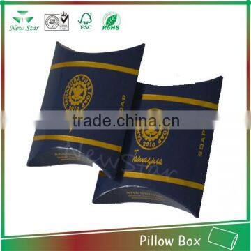 customized design pillow box with glossy laminaiton