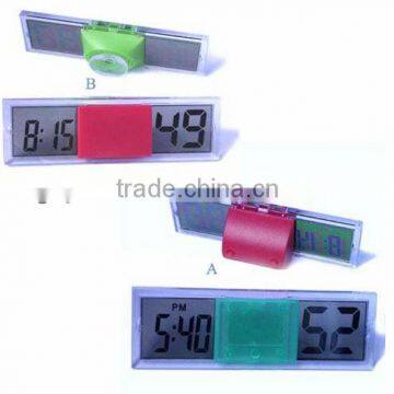 mini transparent travel lcd clock