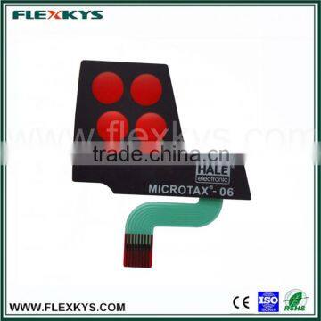 Customized embossing key poly dome non-tactile feedback membrane switch