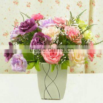 Wholesale artificial flowers in decorative pots,artificial flowers rose,artificial flower arrangements(AM-881344-5)