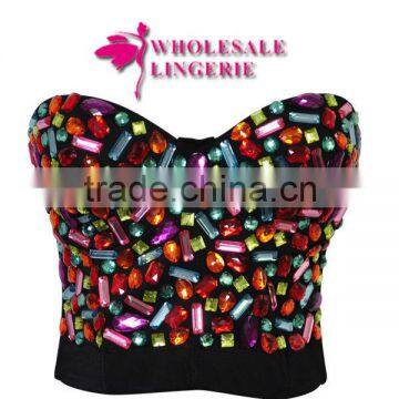 Hot Popular Colorful Rhinestone Bra For Women