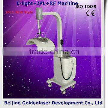 2013 Latest Design Beauty Equipment Hair Removal E-light+IPL+RF Machine Permanent Makeup Pigment Removal Skin Whitening