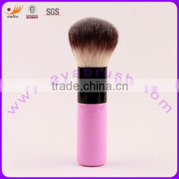 powder cosmetic brush with pink short handle