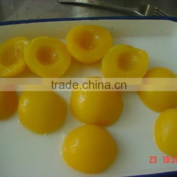 850g golden color ,uniform cut peach halves ,choice grade for hotel and bakery