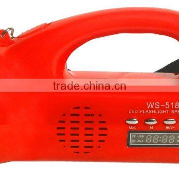 Kawachi Portable Mini Speaker Electric Torch Flashlight Speakers USB TF Card FM Radio Player photo-3