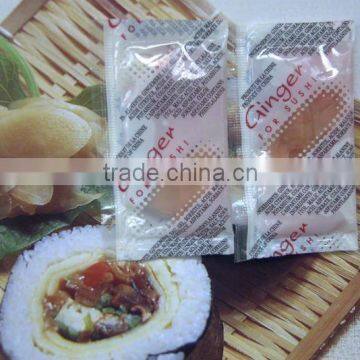 2016 hotsail mini bag sweet pickled sushi ginger(gari sachet)