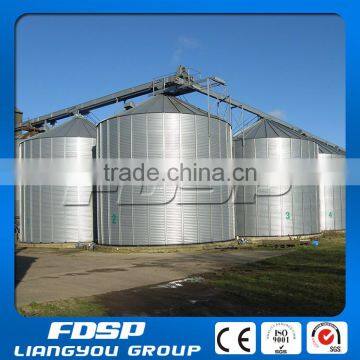 Flat base galvanized corrugated steel bolted silo