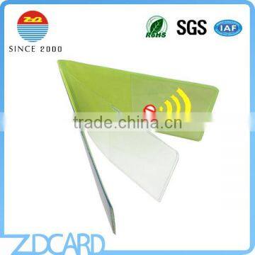 Soft PVC rfid credit card safety protect blocking holder sleeve