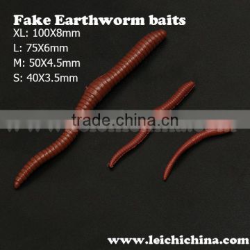 wholesale top quality carp fishing terminal tackle artbait fake earthworm bait