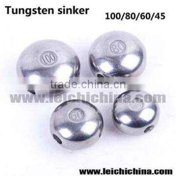 Button like tube inside fishing tungsten Big bead sinker