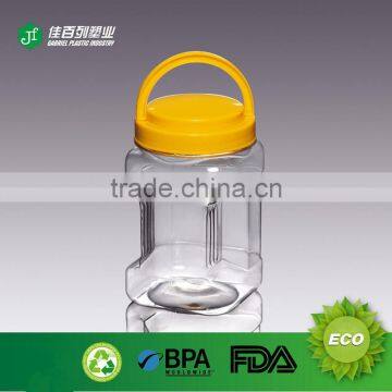 Wholesale large plastic jars cheap price handle lid bottle jars