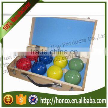 8pcs plastic ball bocce Alloy Bal BOCCE BALL PETANQUE BOULES with case