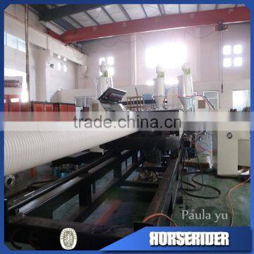 corrugated pipe making plastic material hdpe corrugated drain pipe machine