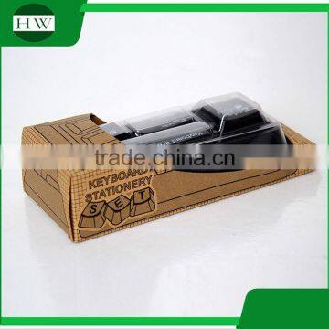 Plastic Mini Portable Office Stationery Funny Keyboard Manual Paper Stitcher Stapling Machine Stapler Set photo-4