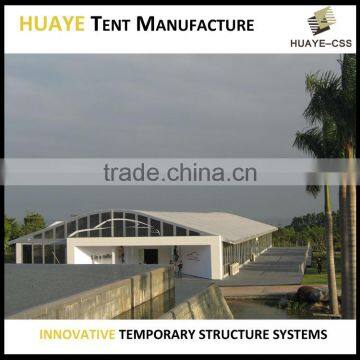 Best quality large trade show curve roof tent for sale