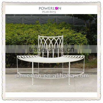 Vintage Garden Metal Round Tree Bench photo-4