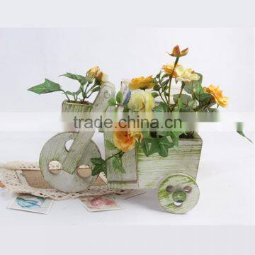 New Design Rustic Wooden Cart Silk Roses Artificial Flowers Suit photo-2