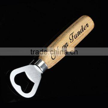 Fancy Trade Assurance Promotion Custom Wood Beer Bottle Opener With Wooden Handle Wholesale photo-2